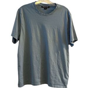 Michael Kors Men's Large Blue Crew Neck T-Shirt with MK Logo